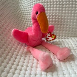 Vintage 1995 Ty Original Beanie Baby. Pinky The Flamingo.